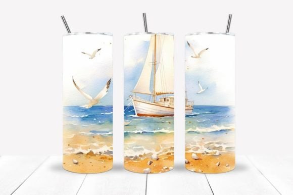 Download 20 Oz Skinny Tumbler Beach Wrap Tapered - Beach wrap Collection