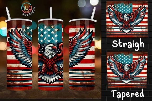Download Vintage USA Flag Eagle Rustic Tumbler - Premium Resources