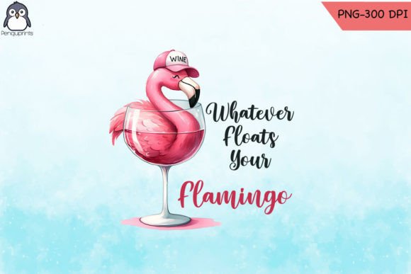 Download Funny Wine Flamingo Sublimation PNG - Premium Resources