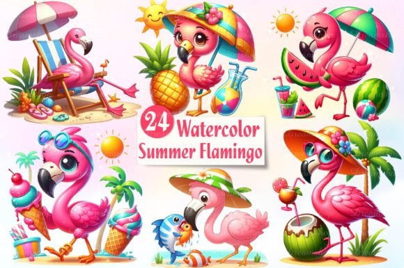 Download Summer Flamingo Sublimation Clipart - Flamingo sublimation Collection