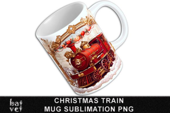 Download Christmas Train Mug Print Sublimation - Mug Collection