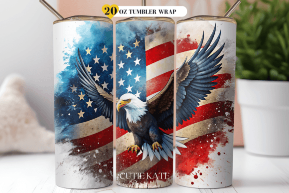 Download American Flag Eagle Tumbler Wrap Png - American flag eagle tumbler Collection