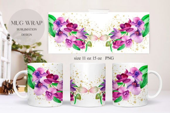 Download Mug Wraps Sublimation Tropical Orchid. - Mug Collection