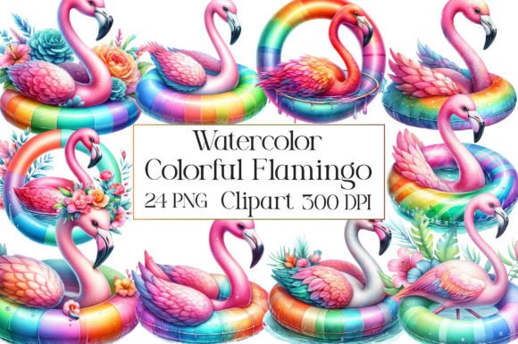 Download Colorful Flamingo Sublimation Clipart - Premium Resources