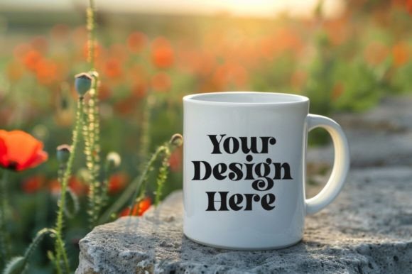 Download Coffee Mug Mockup Placed on a Garden - Mug Collection