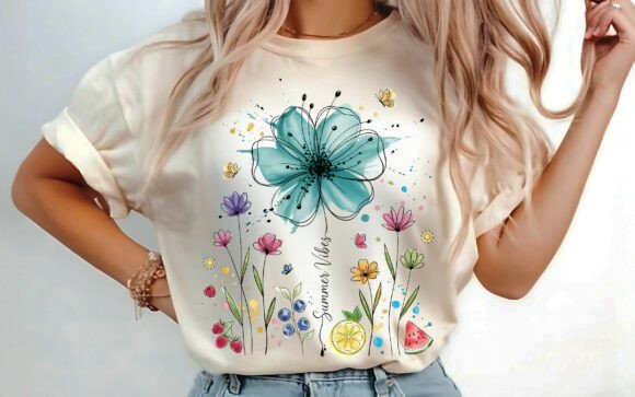 Download Boho Floral Summer Vibes Time Shirt PNG - Summer vibes Collection